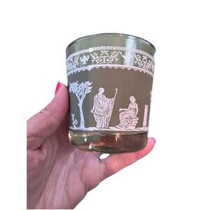 Wedgwood Jasperware Green/Sage Old Fashion Vintage Glass Greek Hellenic MCM